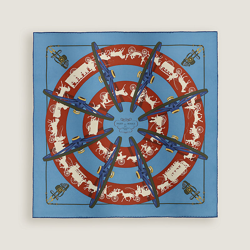 Paris Qui Roule scarf 70 - Purple | Hermès USA